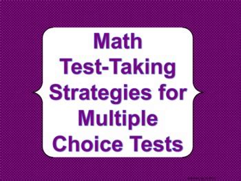 Multiple Choice Math Test-Taking Strategies 的图像结果