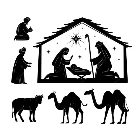 manger silhouettes #3419013 | Clipart Library