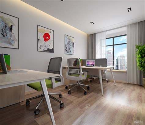 无锡 办公室中式风格80平米设计方案 简单的中式办公室效果图_装信通网