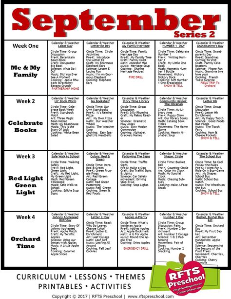 Pre K Curriculum Printables