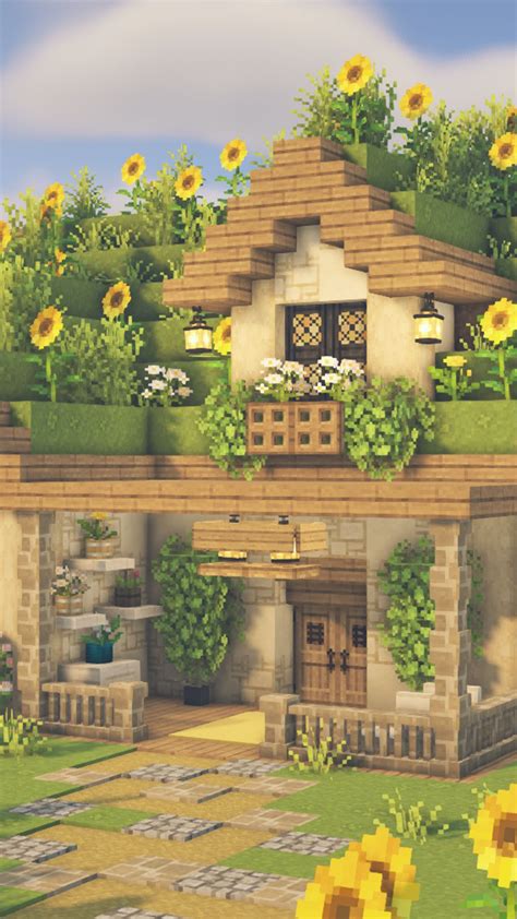 Minecraft | Sunflower House Building Tutorial