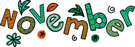 November Month Clip Art