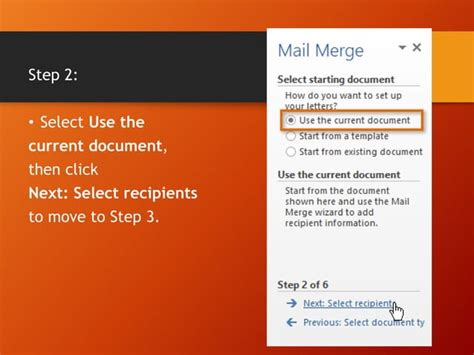 Image result for Basic Steps for Mail Merge