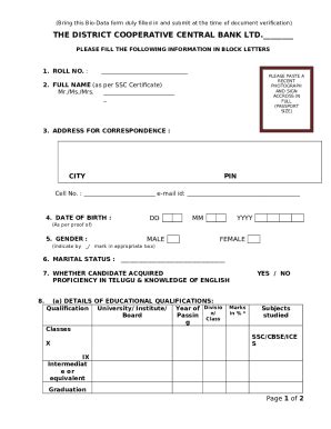 bio-data for recruitment of staff assistants/clerks Doc Template ...
