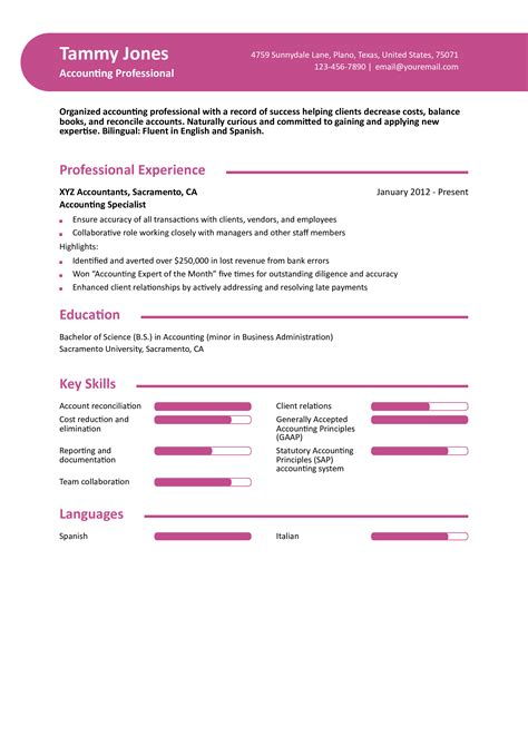 Resume Examples Free 的图像结果