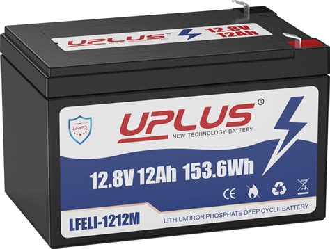 Amazon.com: Uplus 12V 12AH LiFePO4 Battery, Lithium Iron Batteries 5000+ Deep Cycles ...
