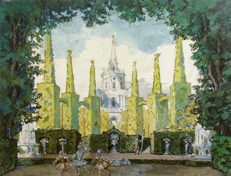Alexander Benois. Sketch of scenery | Пейзажи, Декорации, Художники - sketch of scenery