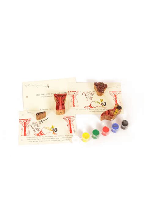 DIY Panchatantra Block Print Kit - Raja aur Bandar – Okhaistore