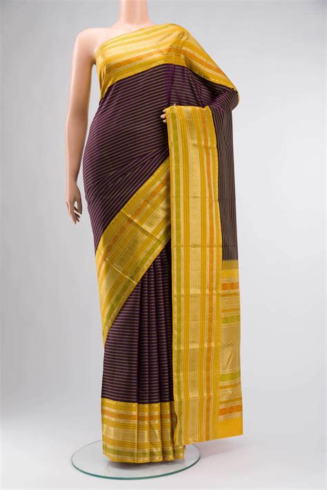 Pure Silk Pure Zari Navy Blue Kanchipuram Saree – Nalli Silk Sarees Pvt Ltd