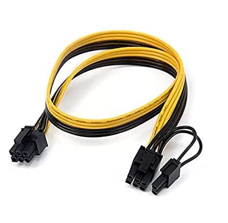 16AWG 6Pin PCI-E to 8 (6+2) Pin PCIe Splitter Cable,6Pin to Single 8pin ...