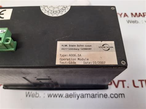 Stein sohn a006.5a alarm panel – Aeliya Marine Tech