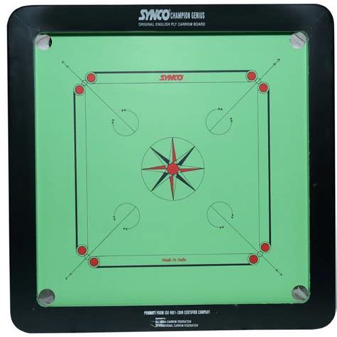 Detec™ Synco Green Champion Carrom Board