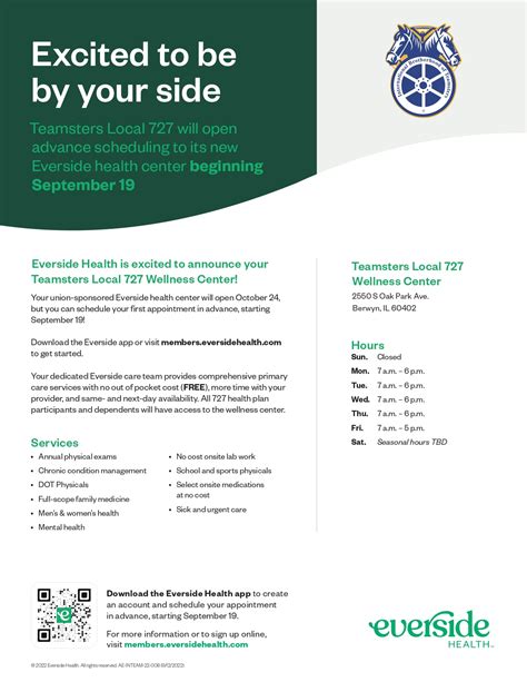 TEAMSTERS LOCAL 727 AND EVERSIDE HEALTH ARE EXCITED TO ANNOUNCE THE ...