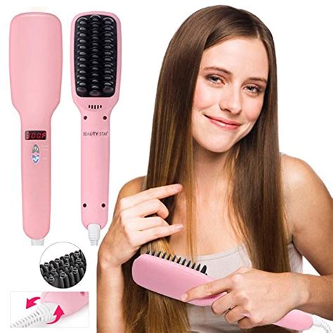 Buy Hair Straighter Brush Comb, 2 in 1 PTC Heating Ionic Hair ...