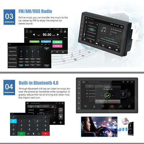 Buy RoverOne Car Stereo Bluetooth Radio GPS Navigation Head Unit for ...