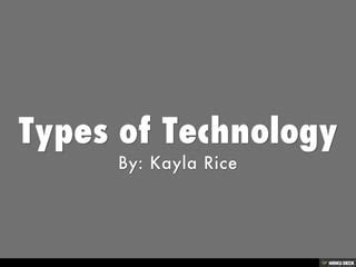 Main Types of Technology 的图像结果
