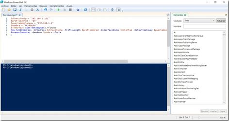 Cómo configurar datos de red mediante script de PowerShell