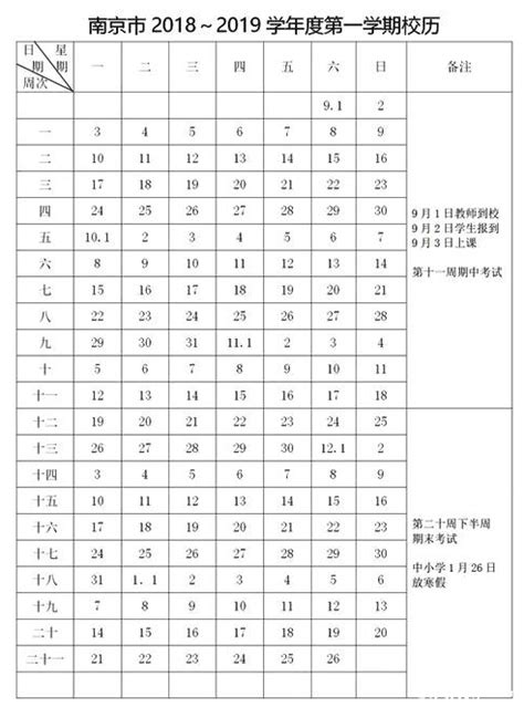 2018-2019学年南京中小学考试时间安排公布_中考资讯_中考网