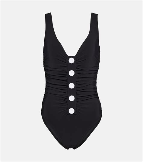 Karla Colletto Basics Square-neck Swimsuit in Black | Lyst