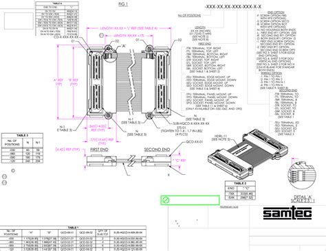 HQCD-yyy-yy.yy-yyy-yyy-y Drawing Datasheet by Samtec Inc. | Digi-Key ...