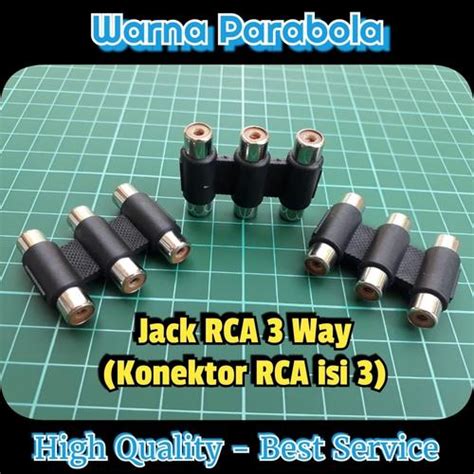 Jual Jack Rca 3 way / Adapter Sambungan H / connector sambungan rca 3P ...
