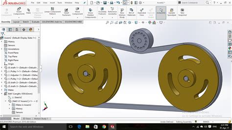 SolidWorks Belt Feature 的图像结果
