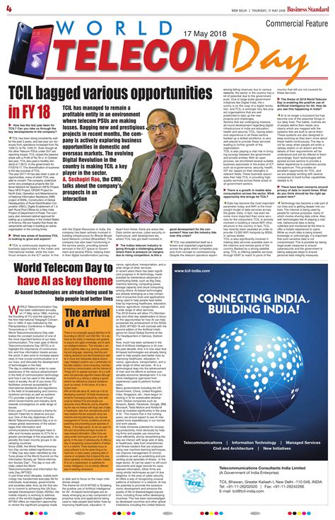 News & Events | Telecommunications Consultants India Limited