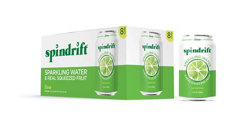 Spindrift Lime Unsweetened Sparkling Water & Real Squeezed Fruit, 12 fl ...