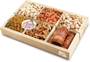 HyperFoods RawFruit Basic 6 Dry Fruit Combo Wooden Gift Box | Premium ...