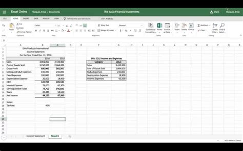Image result for How to Create Income Statement in Excel