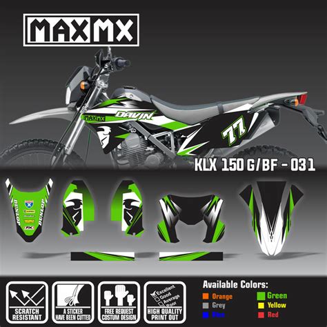 Jual Decal Stiker KLX 150 BF/KLX G Dekal Sticker Striping Custom ...