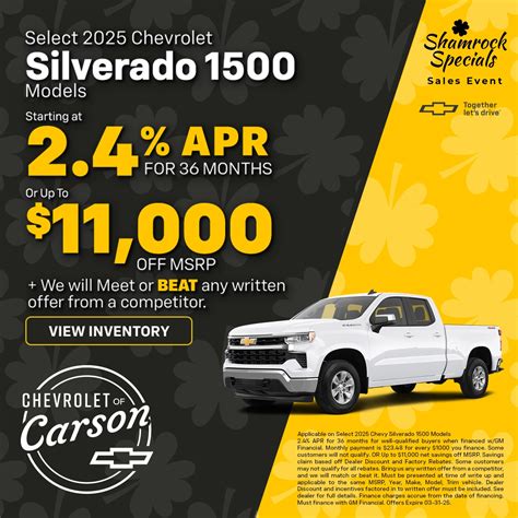 New Chevrolet Vehicle Specials In Carson | Chevrolet of Carson