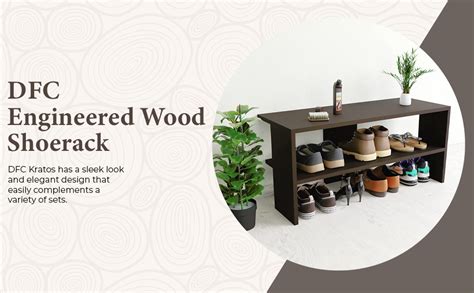DFC ZeoX Engineered Wood Shoe / Utility Rack Shelf Stand Shoerack ...