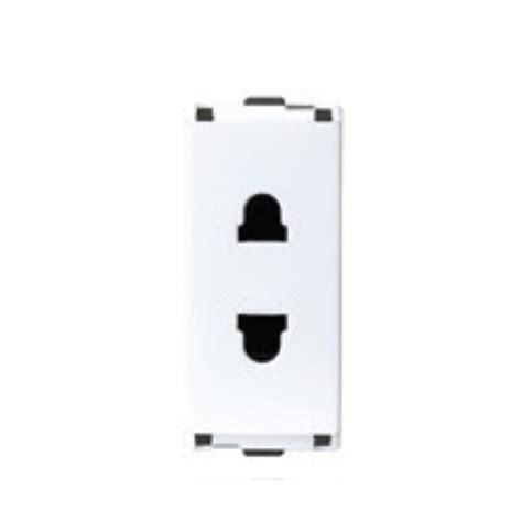 Larsen & Toubro Englaze Power Sockets 6 A 2 Pin Euro Socket 1M Snow ...