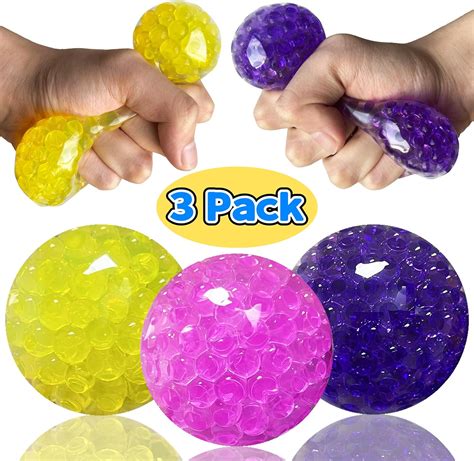 Amazon.com: Sensory Stress Ball Set (3 Pack) Squishy Stress Balls for ...