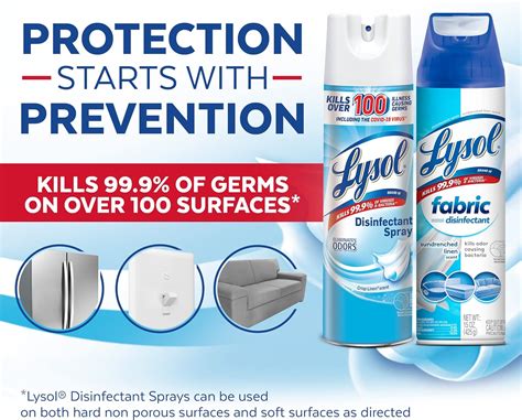 Buy Lysol Disinfectant Spray + Fabric Disinfectant, Sanitizing and ...