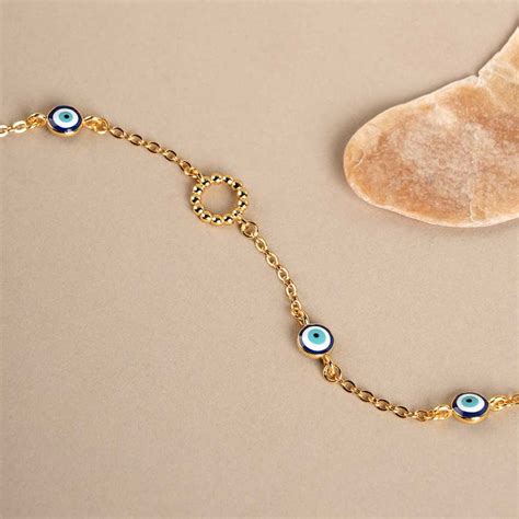 Evil Eye 925 Silver Station Bracelet – PALMONAS