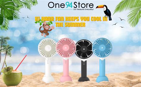 One94Store Portable USB Fan – Rechargeable 1200mAh Battery, Up to 6 ...