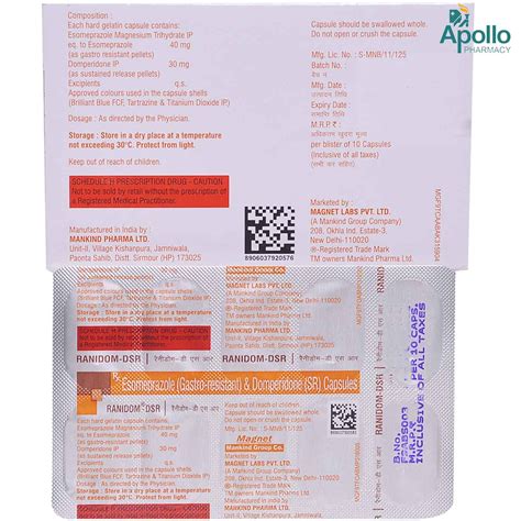 Ranidom-DSR Capsule | Uses, Side Effects, Price | Apollo Pharmacy