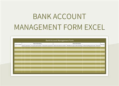 Account Management in Excel 的图像结果