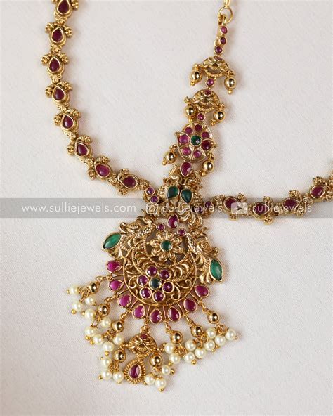 Premium Multicolour Kemp Damini Tikka with Pearl drops – sulliejewels