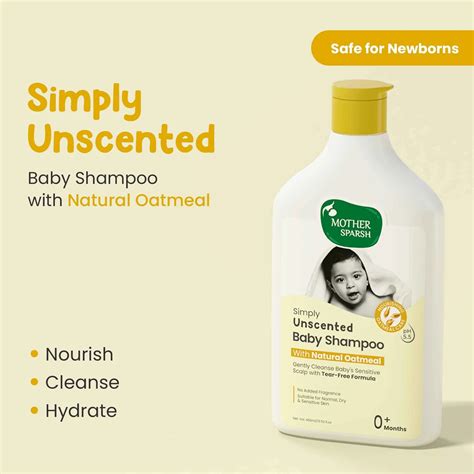 Natural Baby Shampoo for Delicate Hair | Simply Unscented | Mother Sparsh