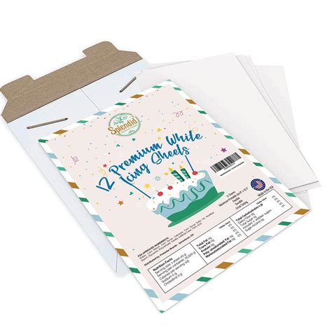 Splendid Sensations 12 Ct Edible Paper For Cakes And Cookies ...