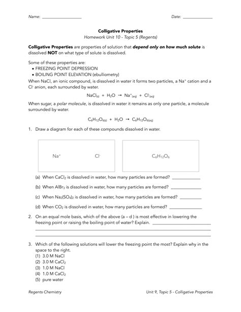 Image result for Colligative Properties Assignment