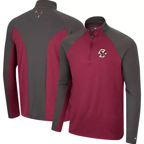 Men's Colosseum Maroon/Charcoal Boston College Eagles Two Yutes Raglan ...