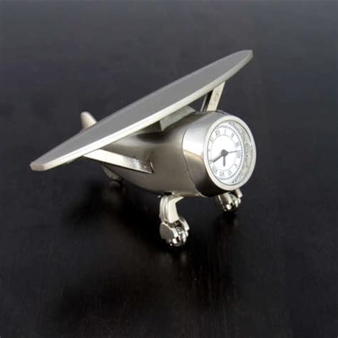 ZAHEPA Aeroplane Miniature Table Clock, Stylish Analog Desk Clock ...