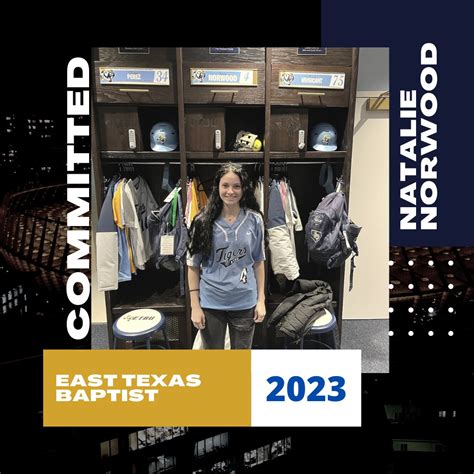 Texas Glory on Twitter: "Natalie Norwood commits to East Texas Baptist. Natalie is an outfielder ...