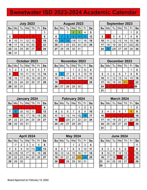 2023-2024 Academic Calendar | East Ridge Elementary