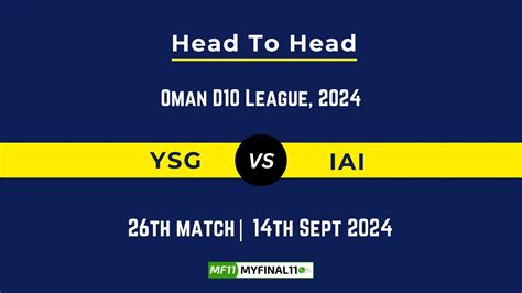 YSG vs IAI Player Battle, Head to Head Team Stats, Player Record: Oman ...