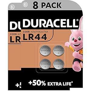Duracell Specialty LR44 Alkaline Button Battery 1,5V, pack of 8 (76A ...